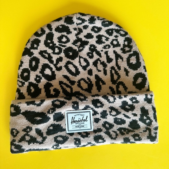 Herschel Leopard Print Beanie - Picture 1 of 2